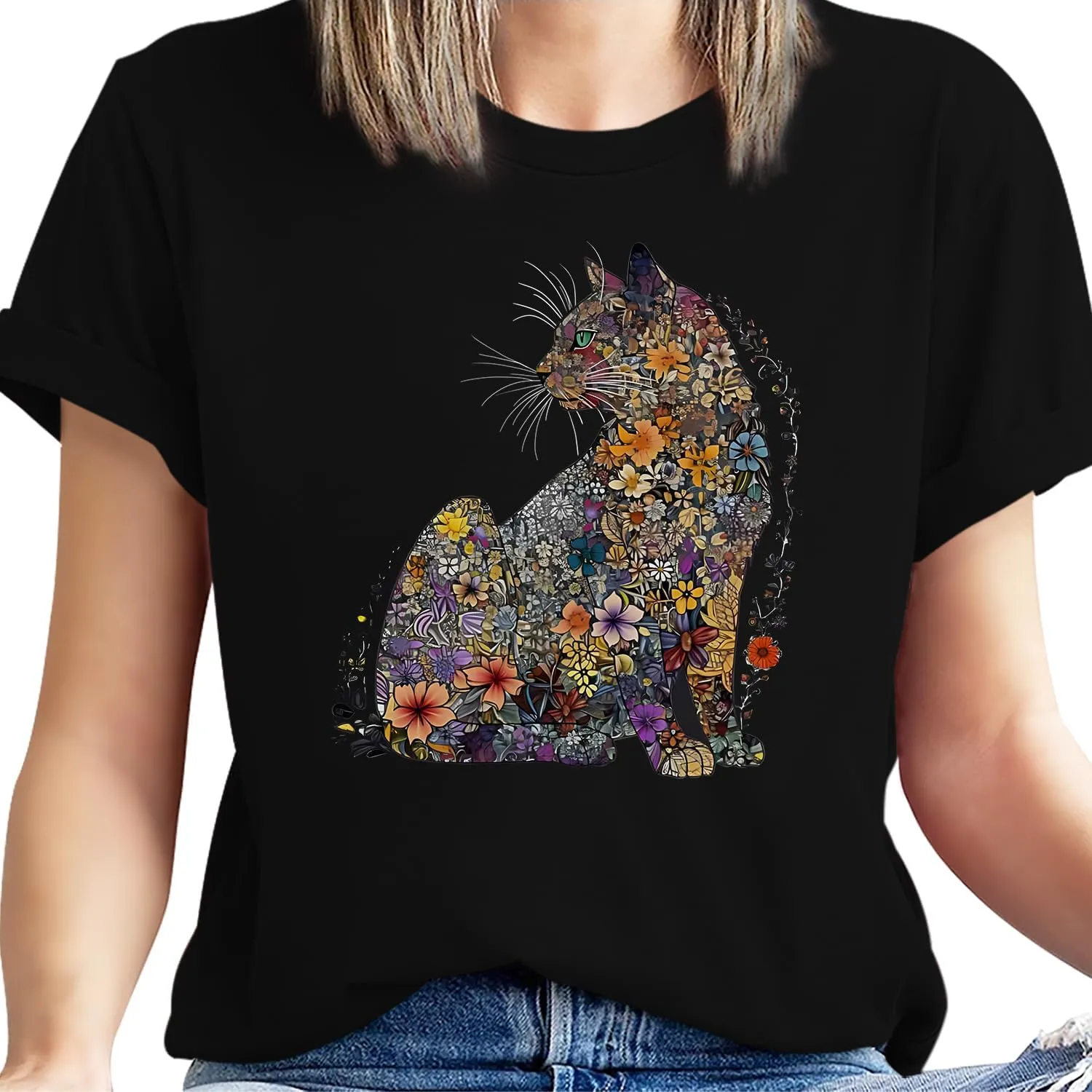 Hummingbird Shirt for Women Funny Women's Flower Graphic Tees Cute Bird Lover Short Sleeve Shirts ﻿
