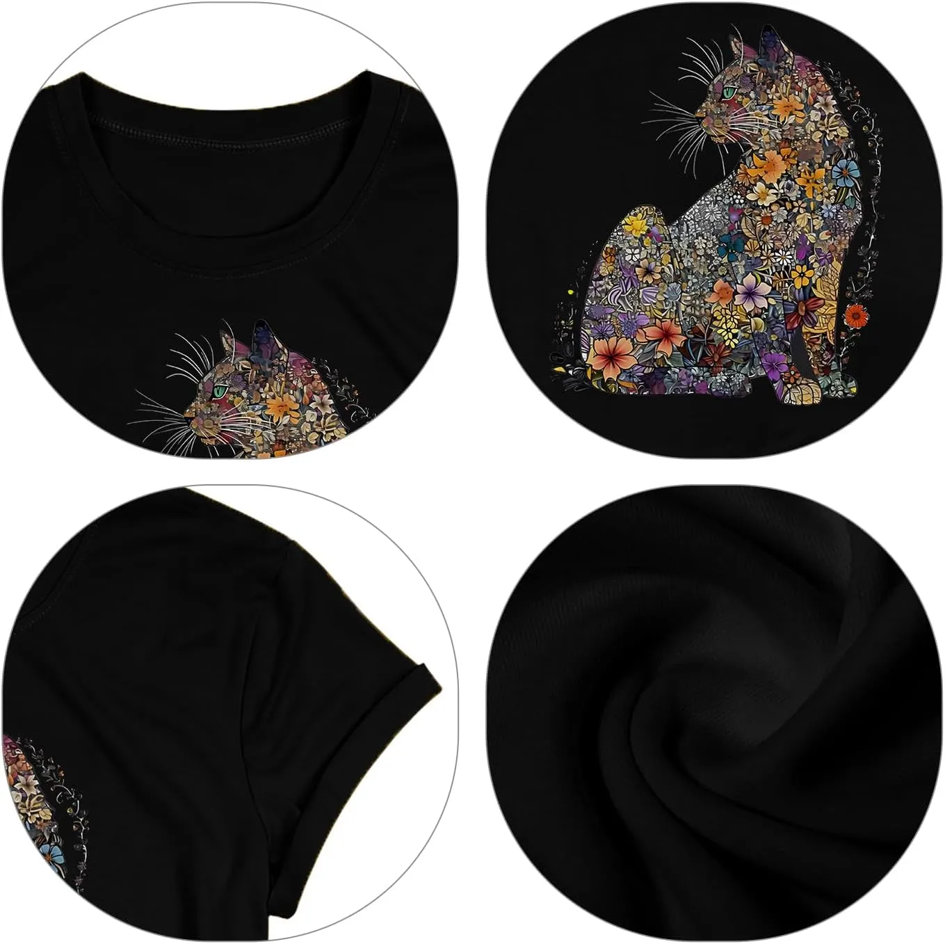 Hummingbird Shirt for Women Funny Women's Flower Graphic Tees Cute Bird Lover Short Sleeve Shirts ﻿