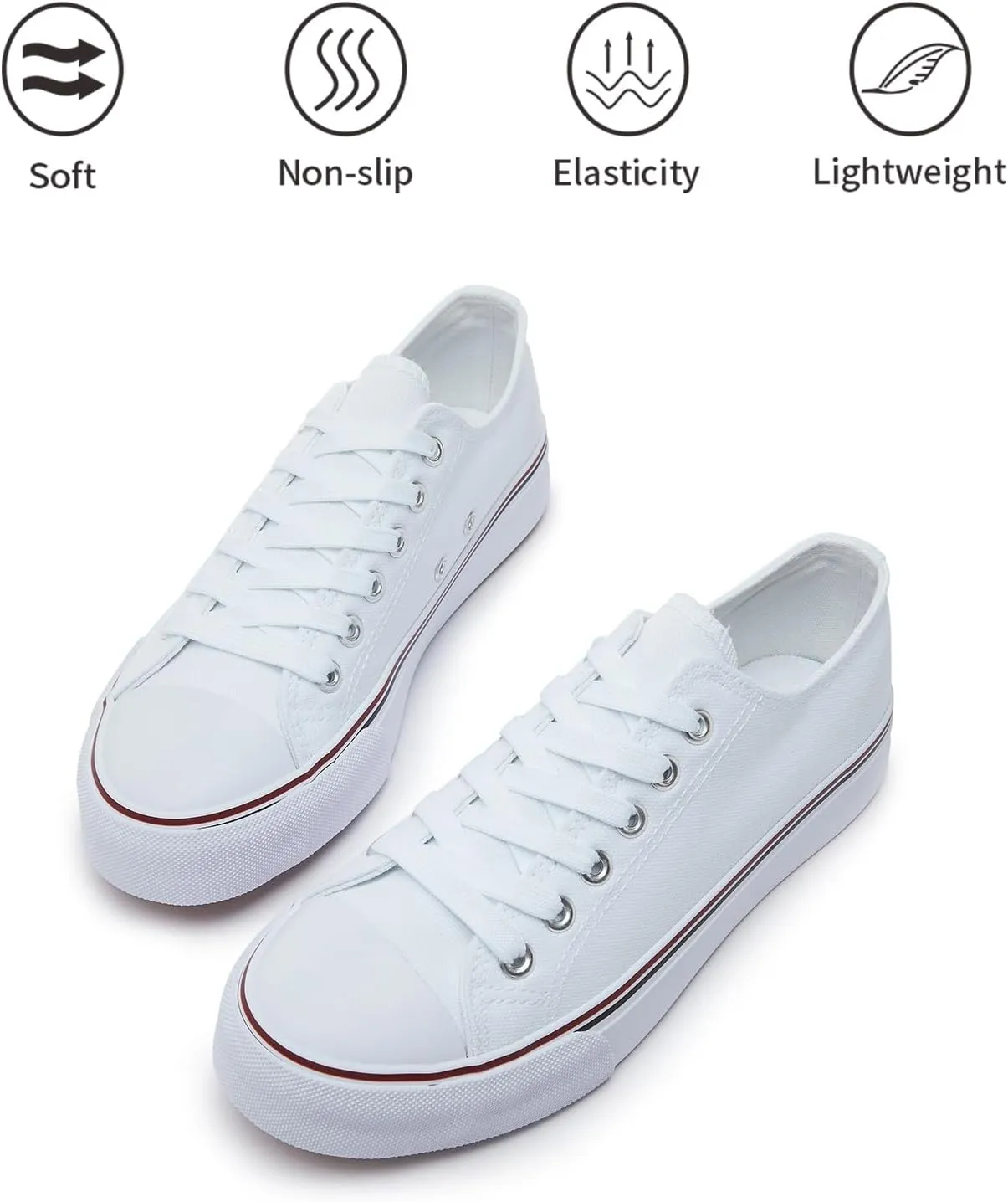 Iarus Womens Canvas Shoes Low top Sneakers for Womens Fashion Casual Shoes Walking Comfortable Shoes