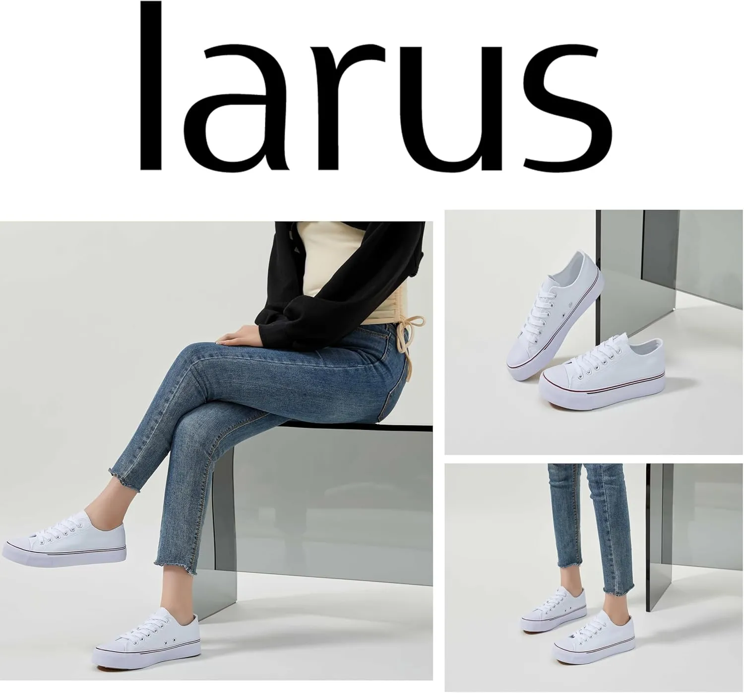 Iarus Womens Canvas Shoes Low top Sneakers for Womens Fashion Casual Shoes Walking Comfortable Shoes