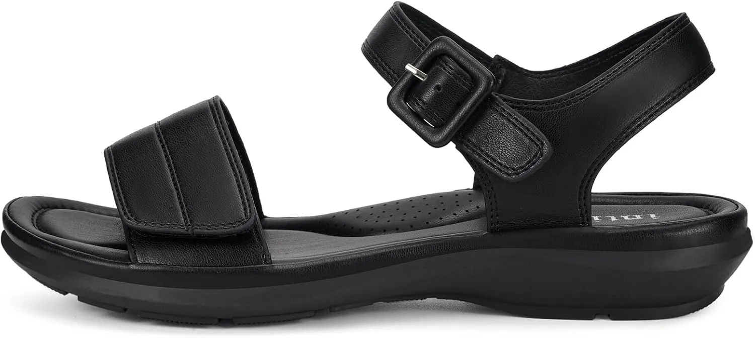 Intini Womens Flat Sandals Braided Strappy Summer Shoes Memory Foam insole Sandals for Women
