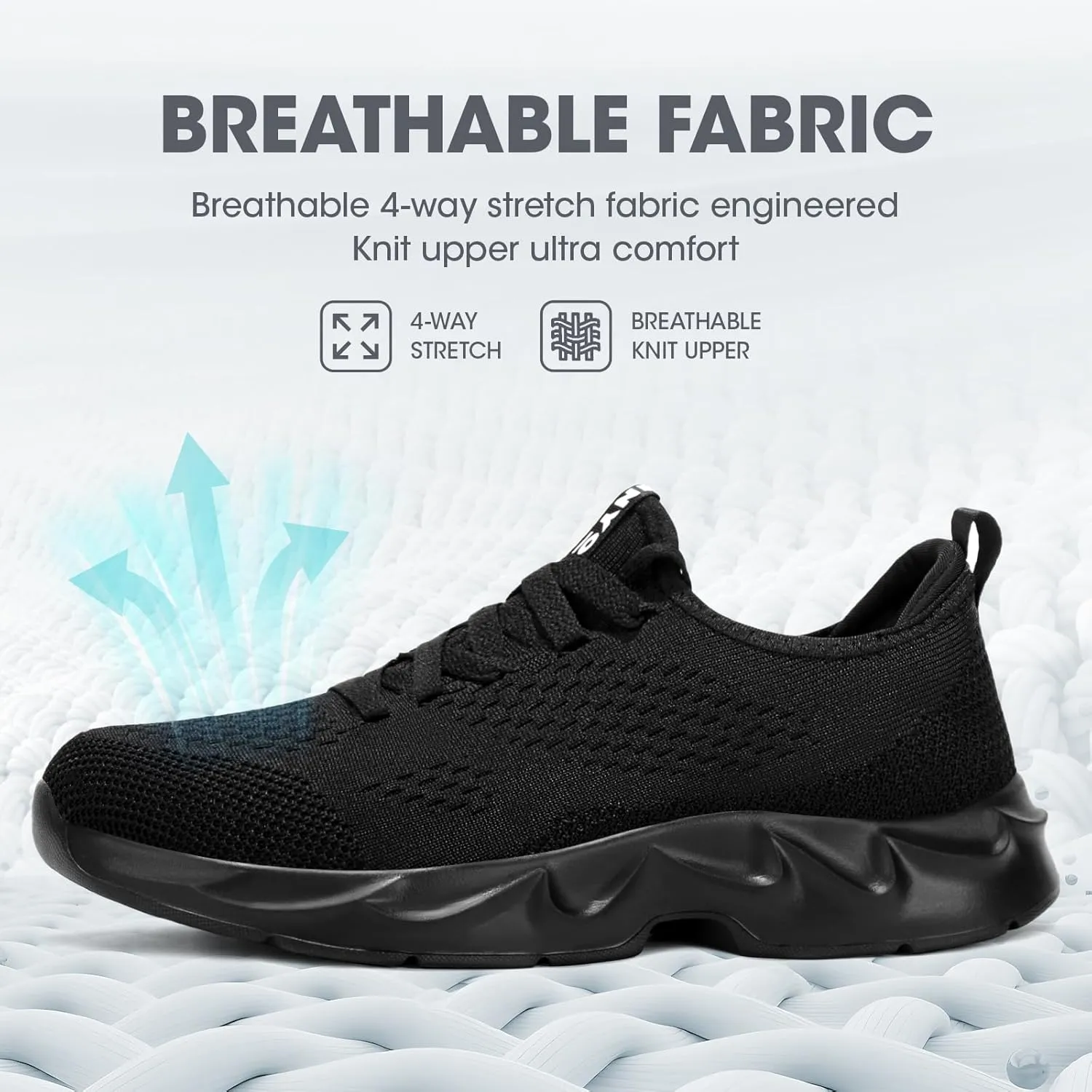 INYO Mens Tennis Shoes Walking Lightweight Sneakers No Slip Sports Workout Gym Shoes for Running