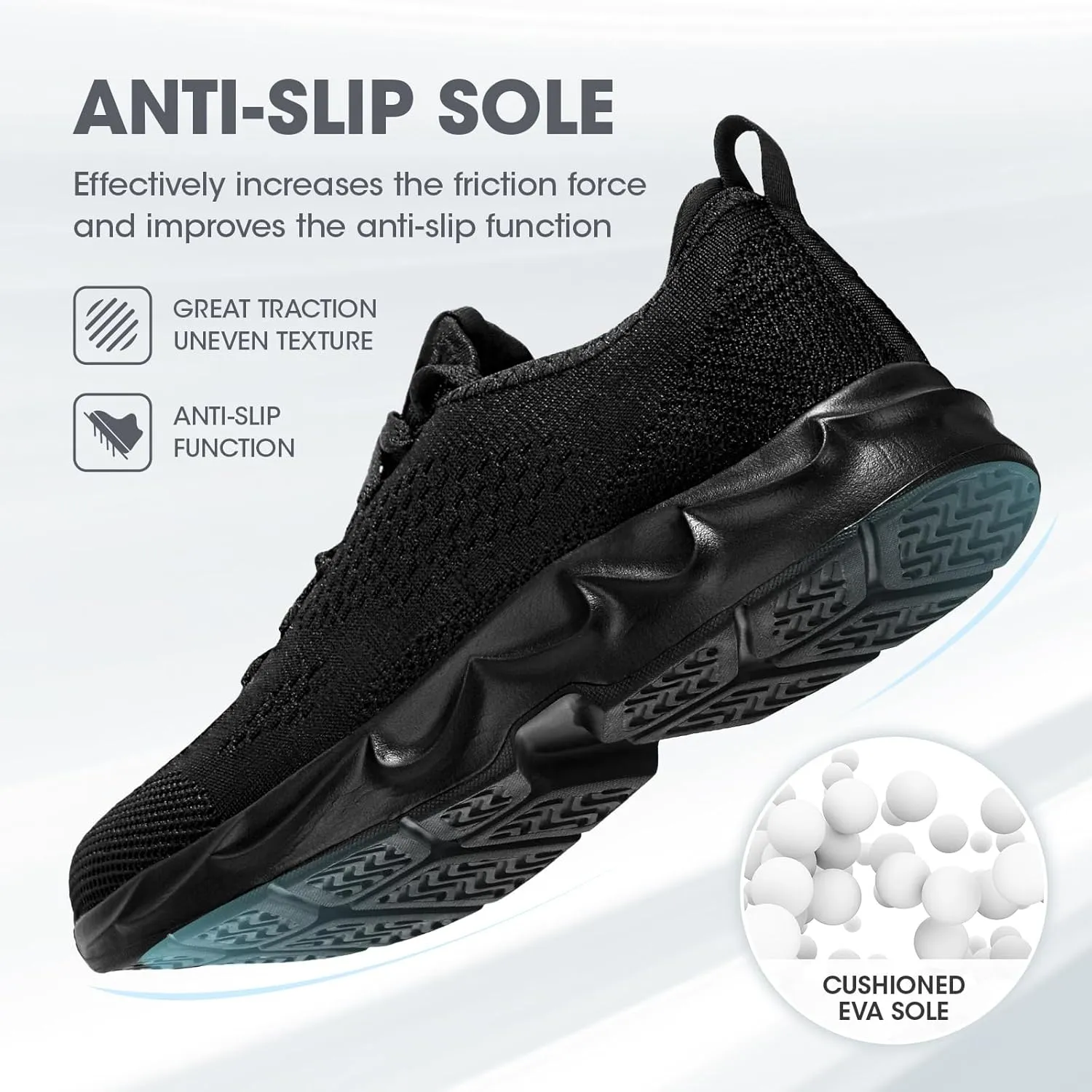 INYO Mens Tennis Shoes Walking Lightweight Sneakers No Slip Sports Workout Gym Shoes for Running