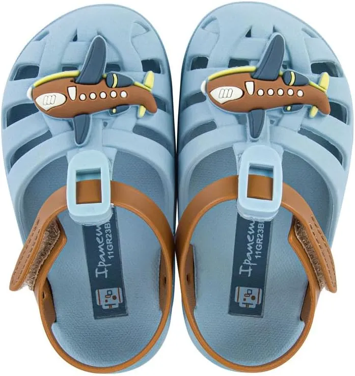 Ipanema Summer Baby Sandals - Closed-Toe Sandals for Toddlers with Velcro Closure, Easy On/Off, Comfy, Breathable, Lightweight, Water Resistant PVC