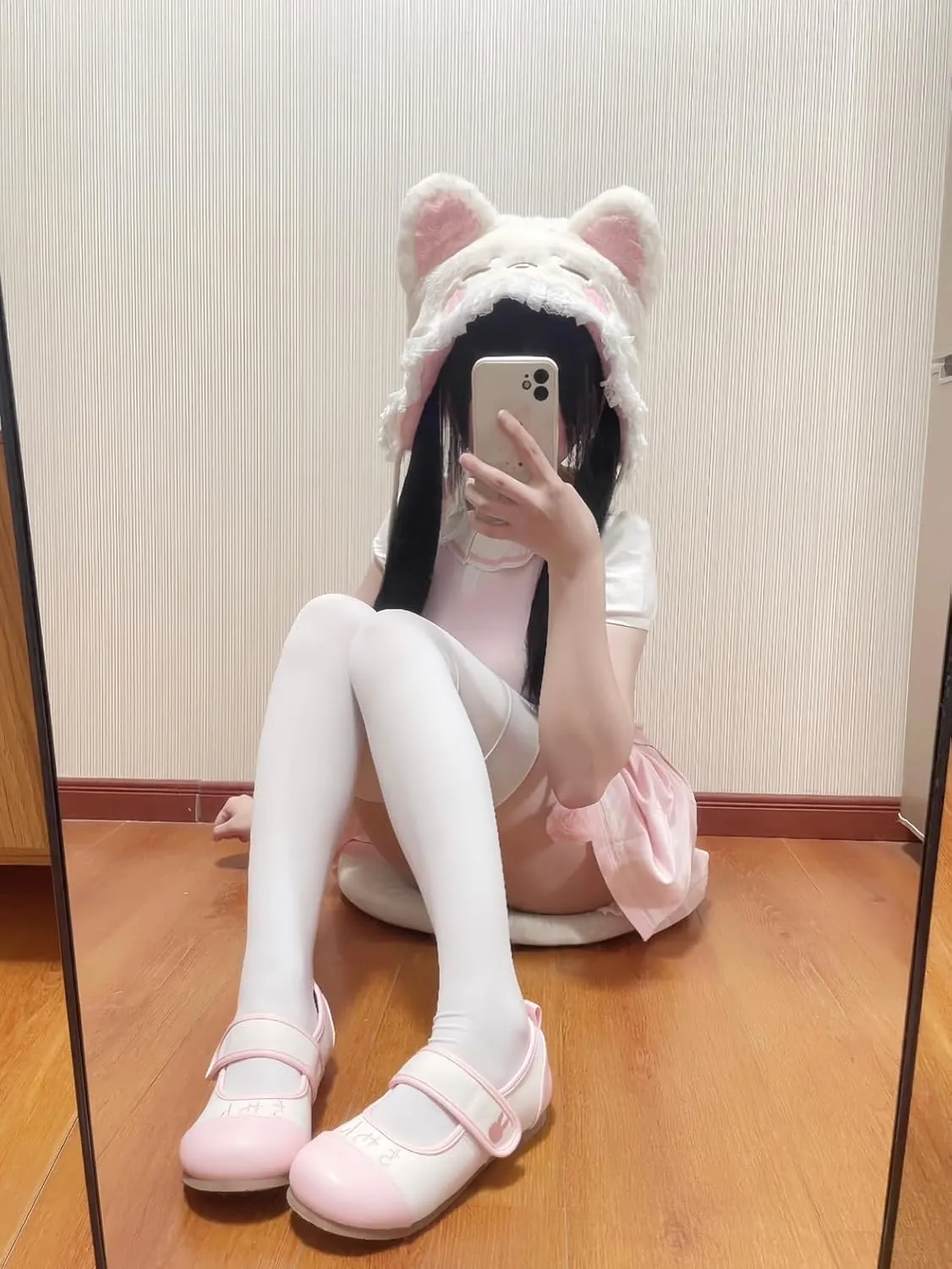 Japanese Casual Lolita Shoes, Cute Mary Jane Flats Rabbit Inspired Shoes