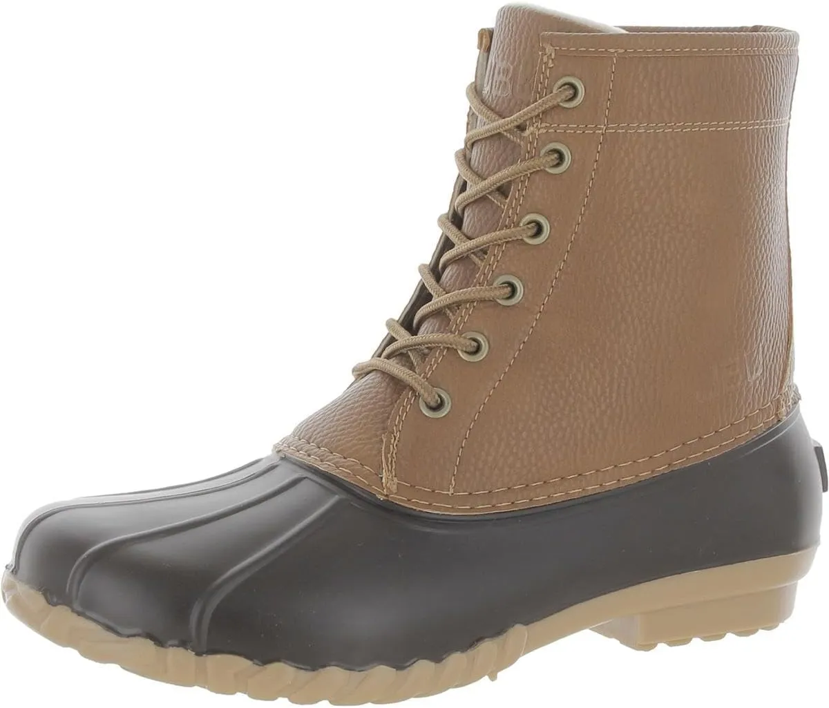 JBU by Jambu Men Classic Duck Lace UP Maine Waterproof Boots Fur Insoles Brown Tan 13