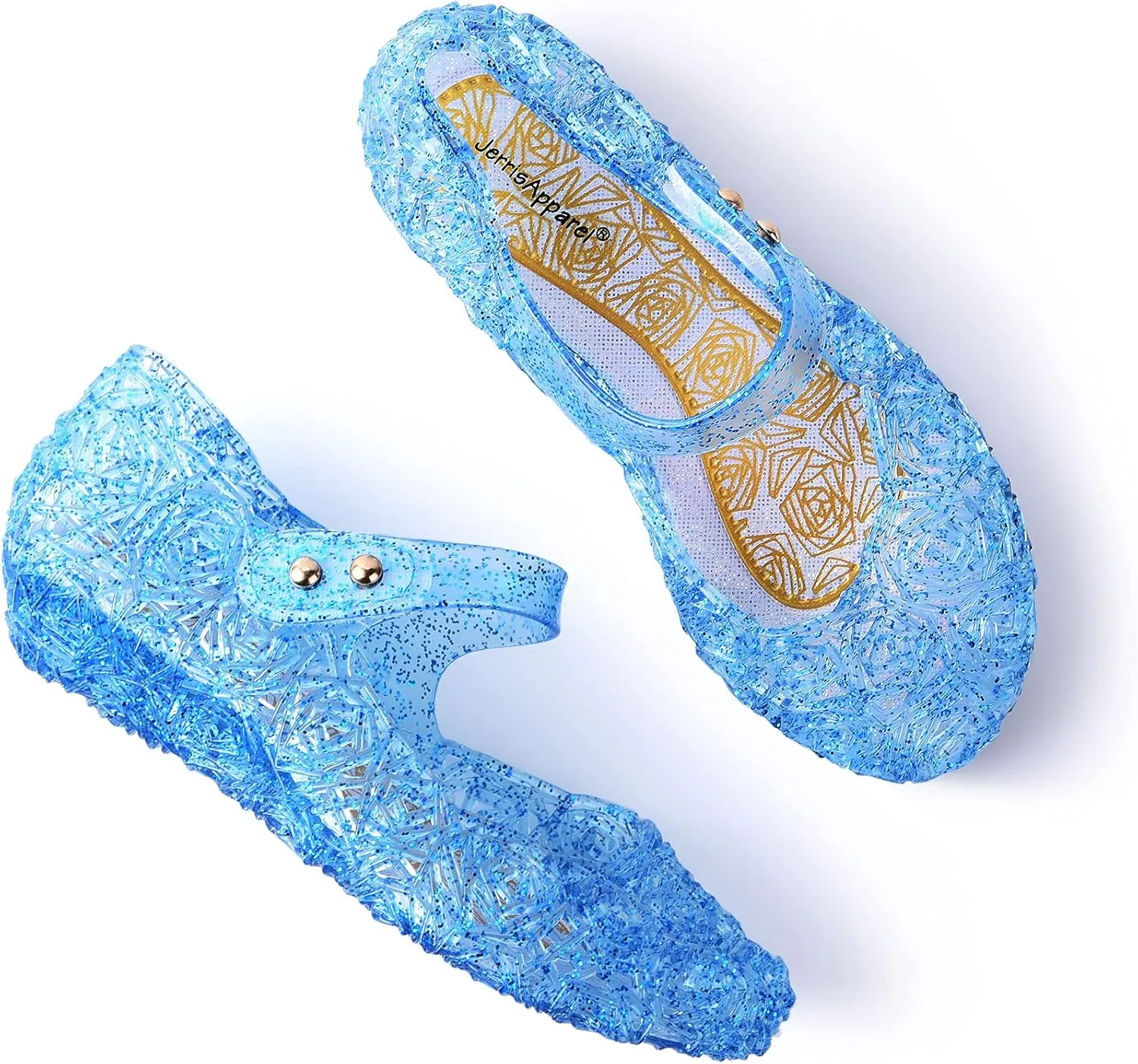 JerrisApparel Girls Princess Sandals Cosplay Party Jelly Shoes Mary Jane Costumes Flats Shoes