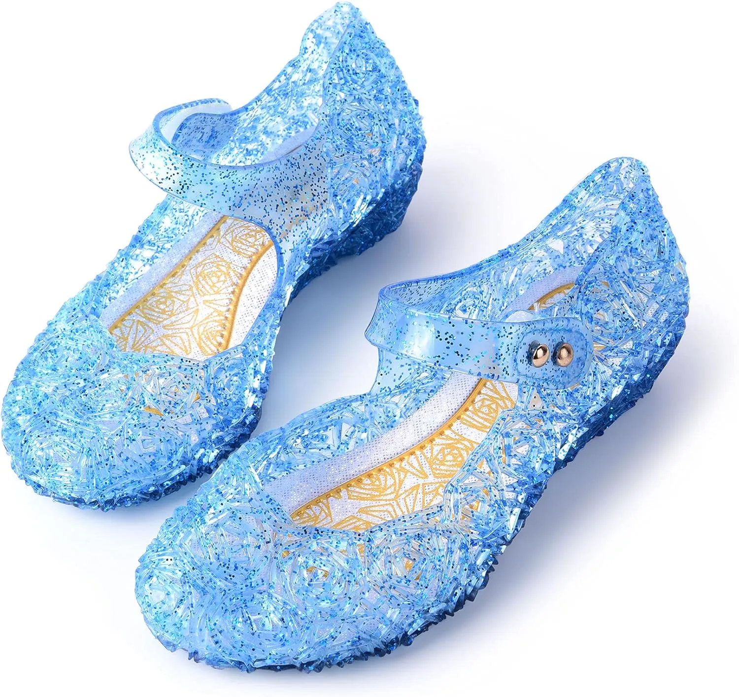 JerrisApparel Girls Princess Sandals Cosplay Party Jelly Shoes Mary Jane Costumes Flats Shoes