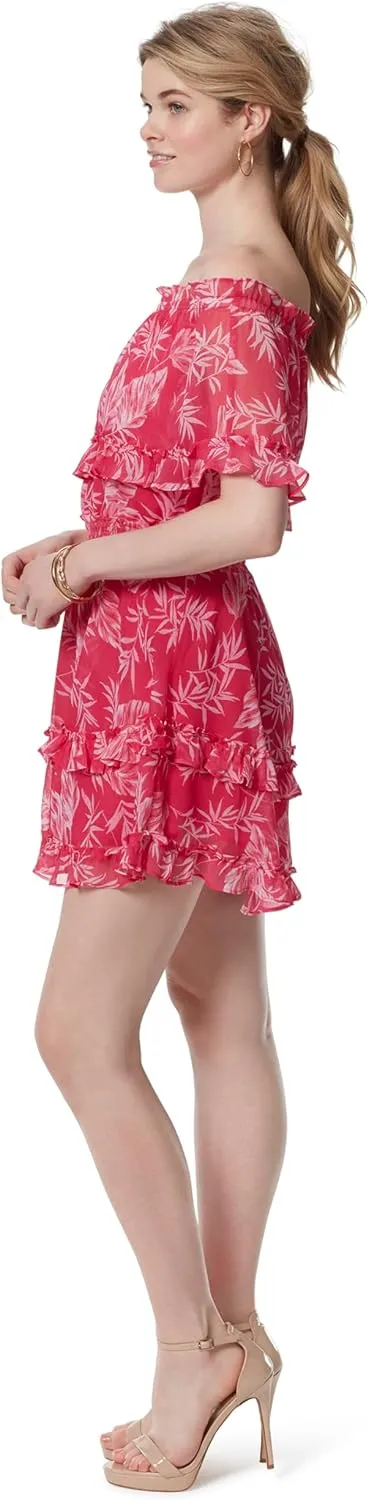 Jessica Simpson Womens Amaya Off-The-Shoulder Short Mini Dress