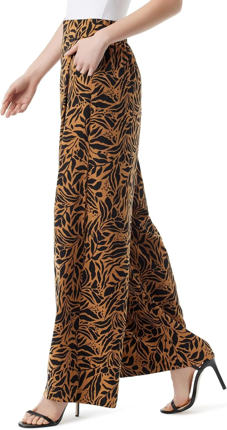 Jessica Simpson Women's Winnie High Rise Elastic Waist Wide Leg Pant Standard