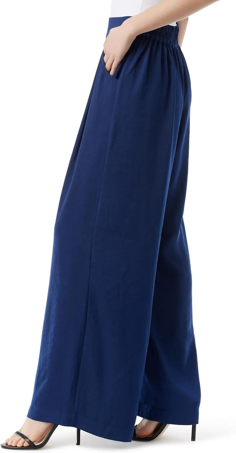 Jessica Simpson Women's Winnie High Rise Elastic Waist Wide Leg Pant Standard