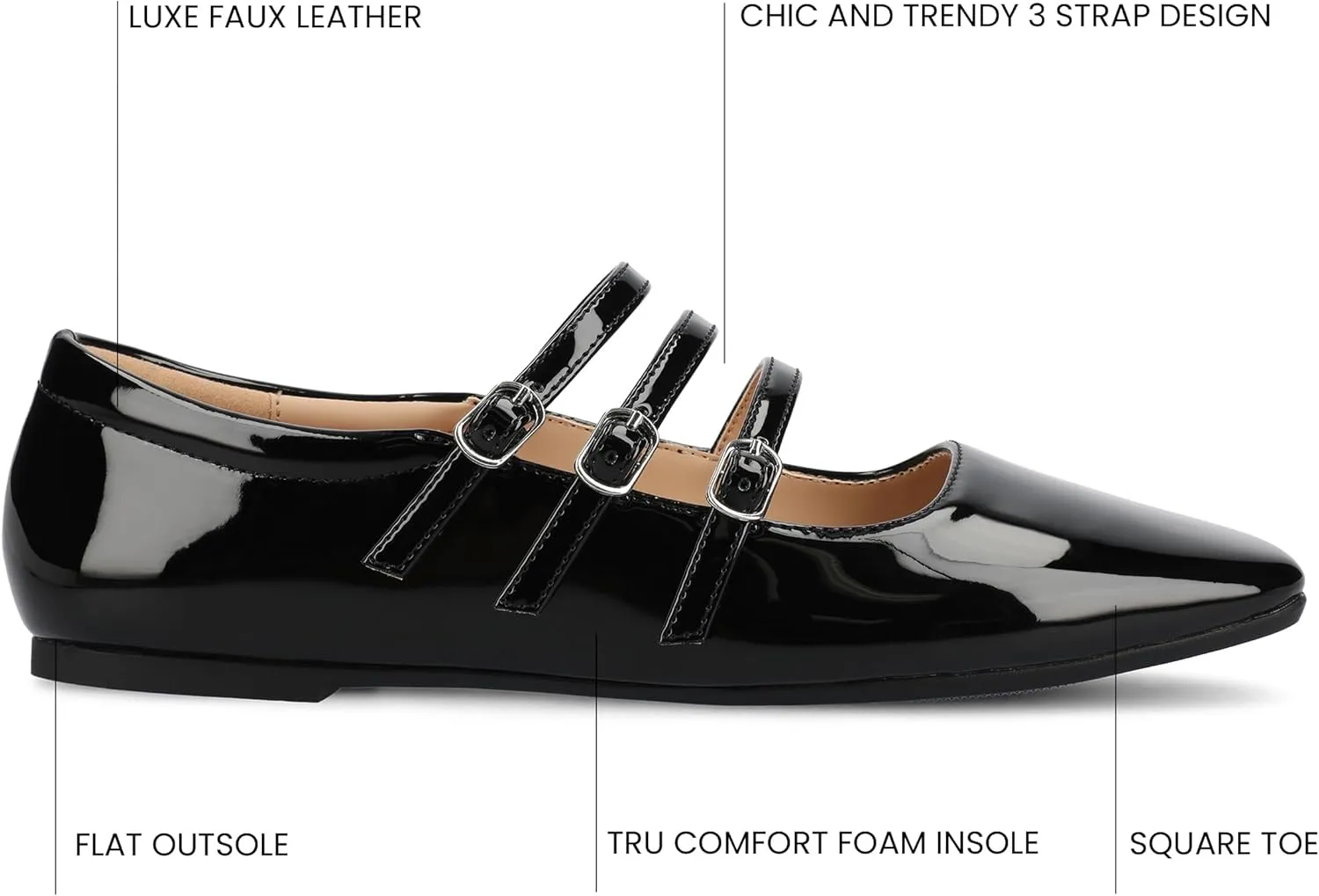 Journee Collection Women's Darlin Mary Jane Flat