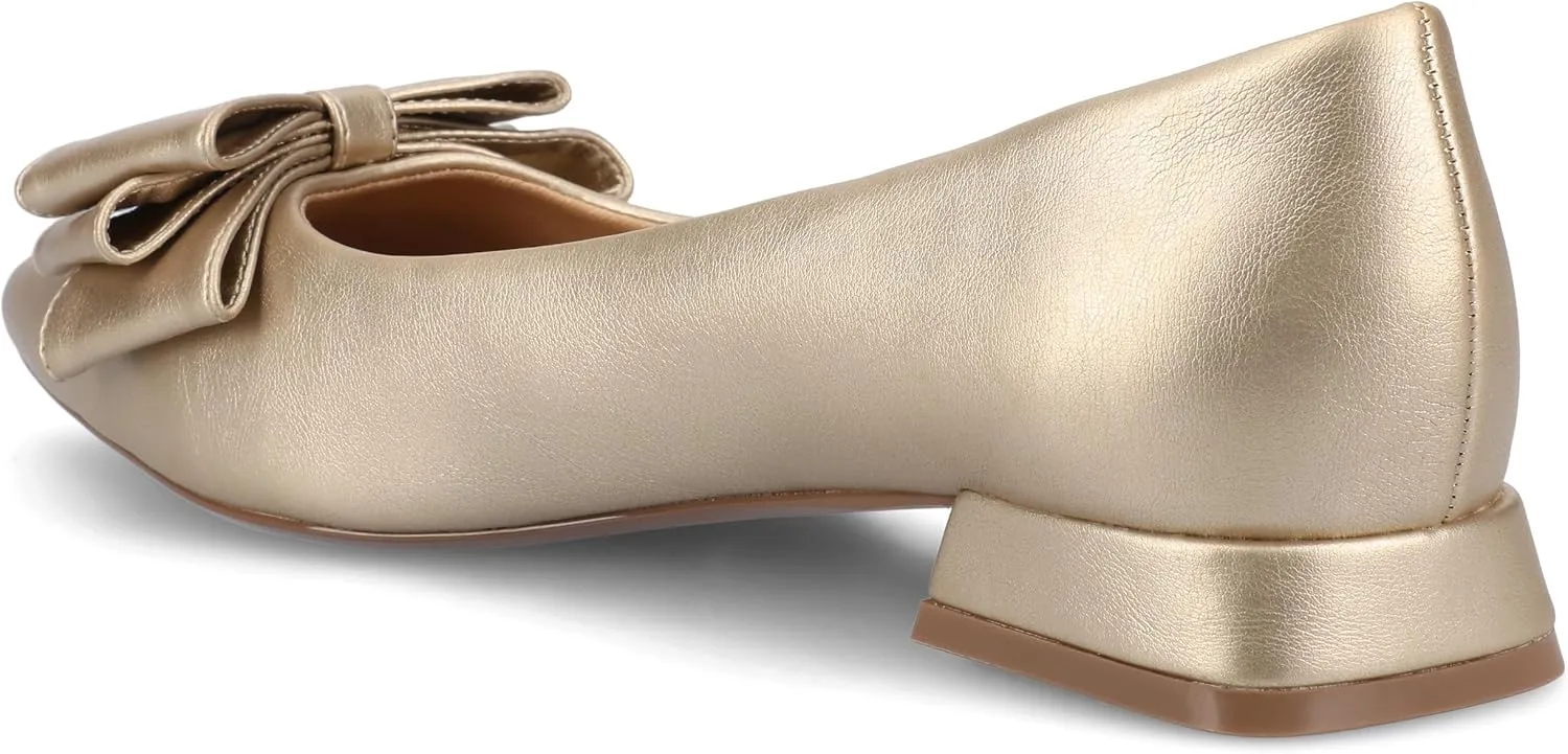 Journee Collection Womens Ophelia Bow Flat Shoes