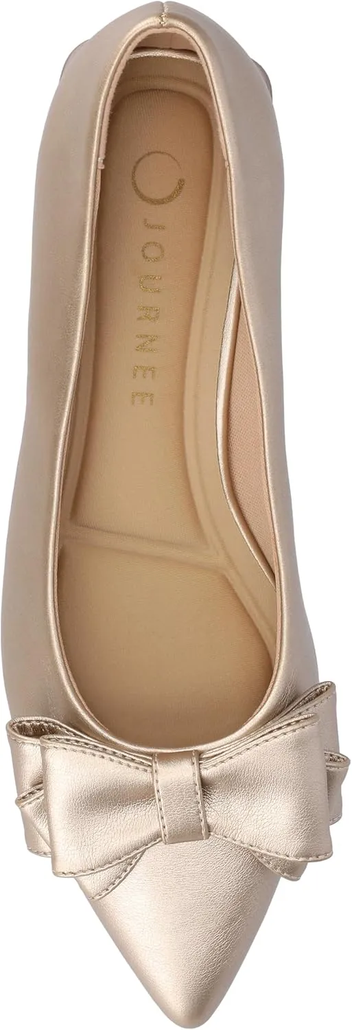 Journee Collection Womens Ophelia Bow Flat Shoes