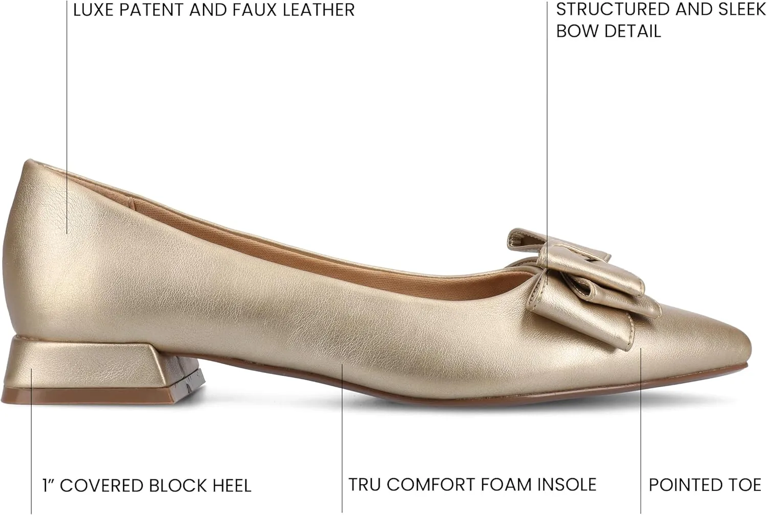 Journee Collection Womens Ophelia Bow Flat Shoes