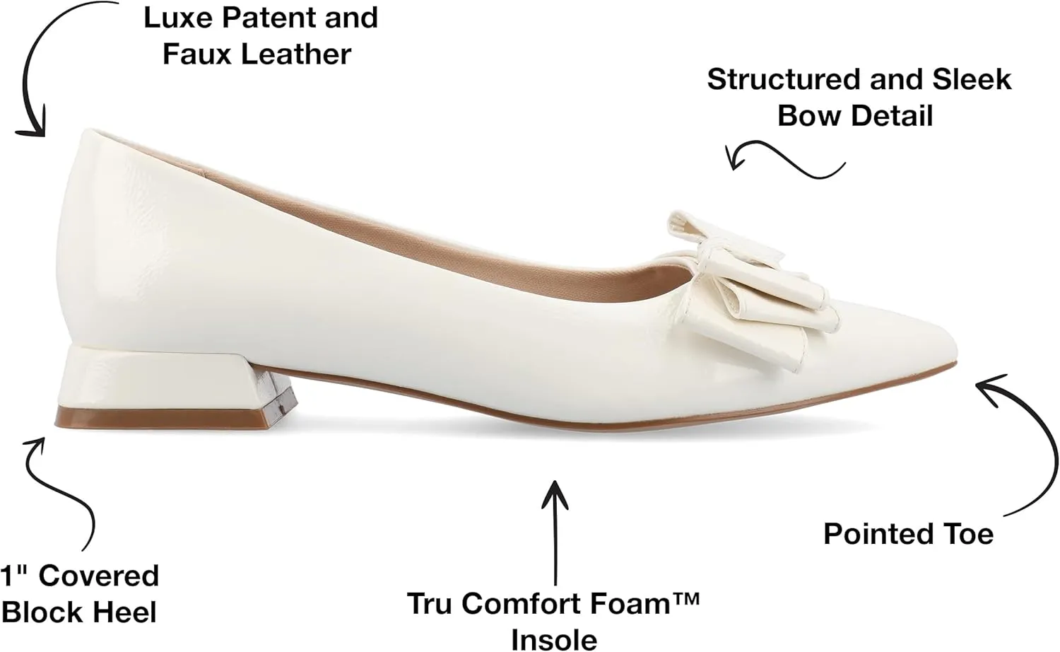 Journee Collection Womens Ophelia Bow Flat Shoes