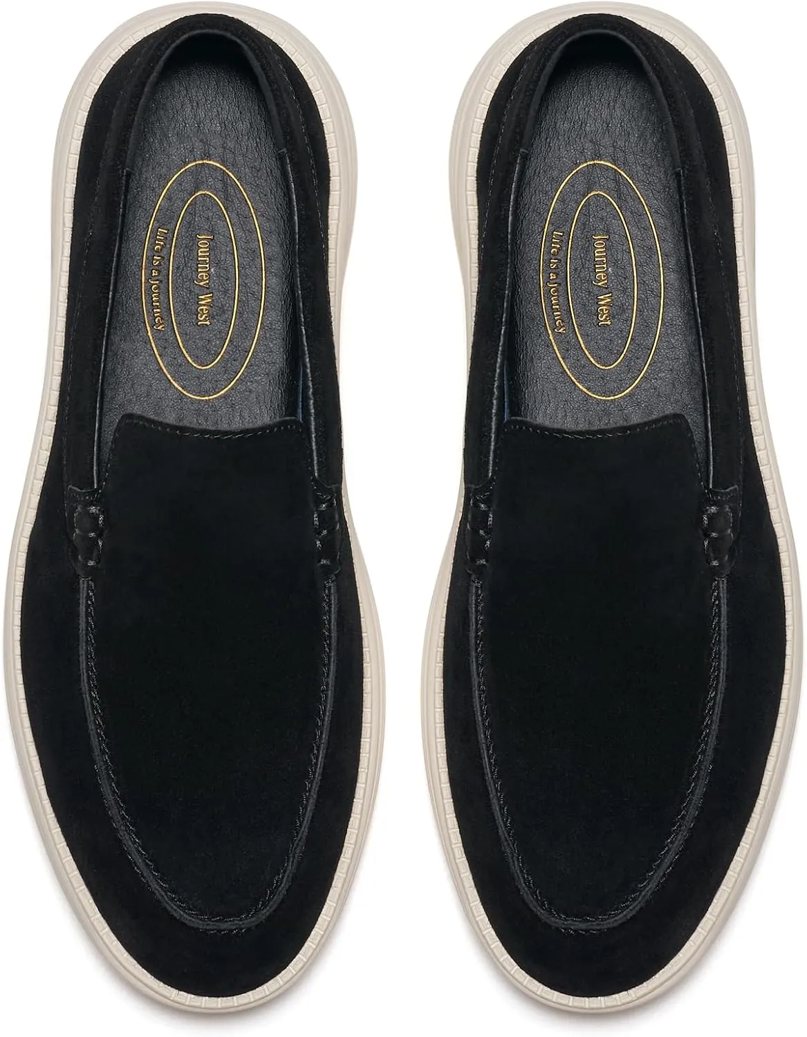 Journey West Men's Comfort Casual Slip-on Suede Leather Loafers Shoes for Men