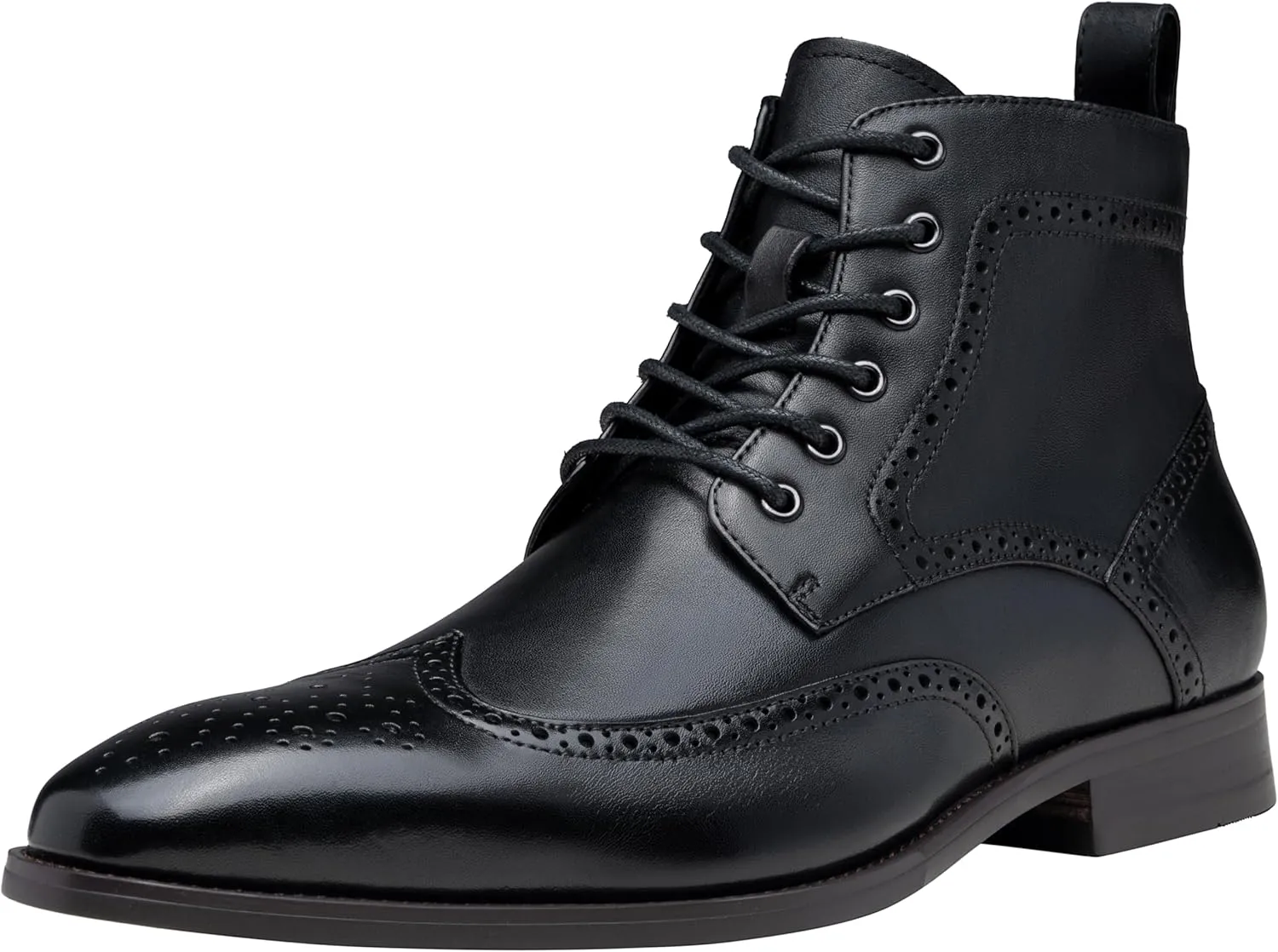 Jousen Mens Boots Leather Dress Boots for Mens Cap-Toe Fashion Boots for Men