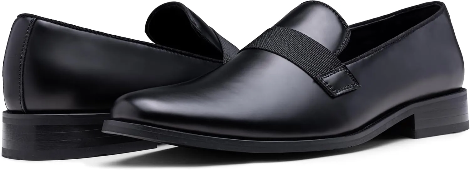Jousen Men's Tuxedo Shoes Black Dress Shoes for Men Business Formal Mens Loafers Slip On