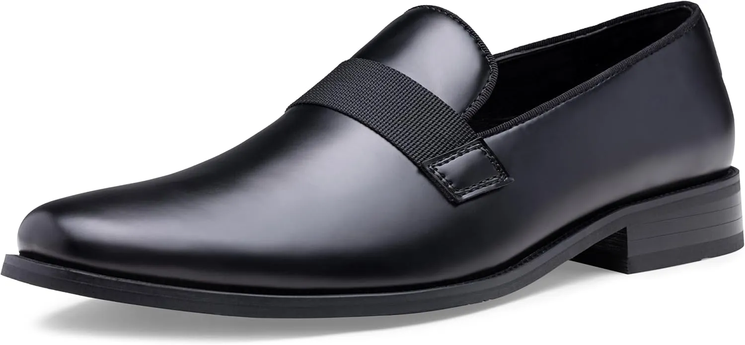 Jousen Men's Tuxedo Shoes Black Dress Shoes for Men Business Formal Mens Loafers Slip On