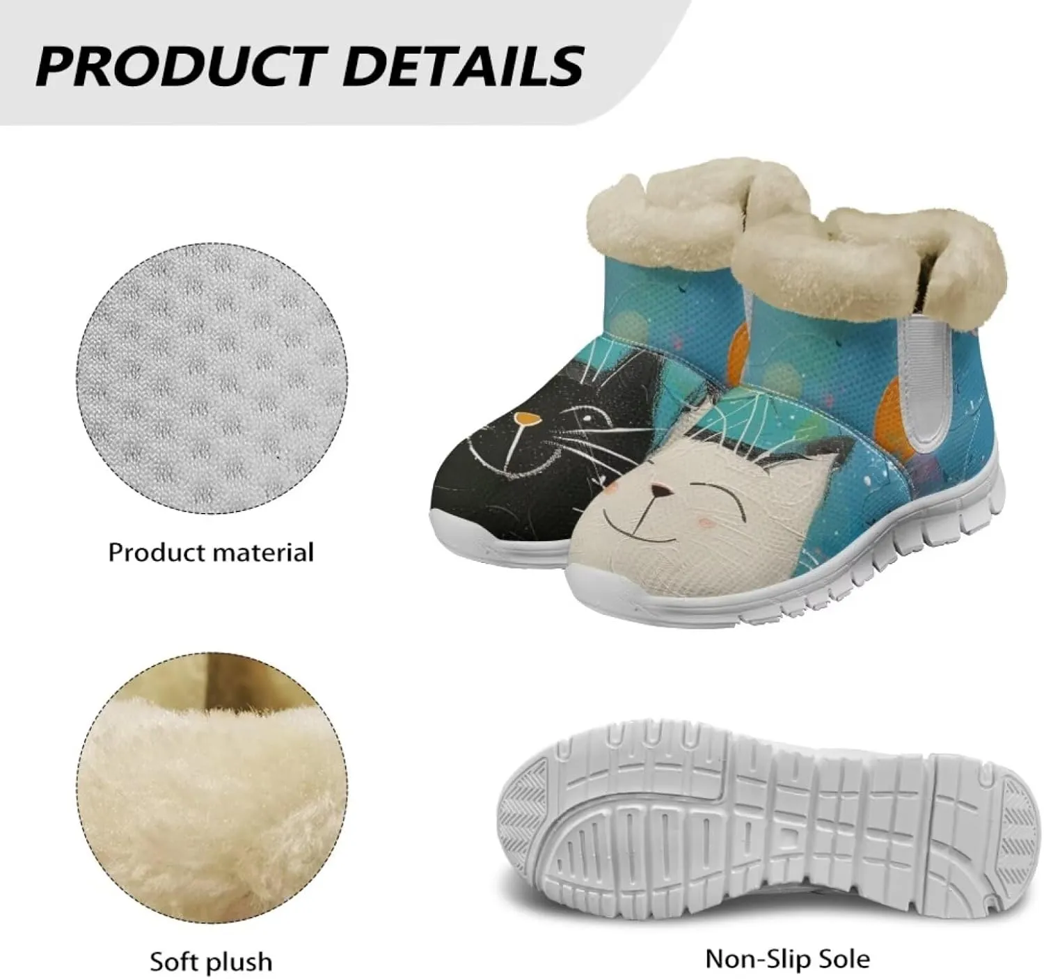 JoyLamoria Women Winter Snow Boots Warm Fur Lining Non Slip Ankle Booties Outdoor Waterproof Cold Weather Snow Boots Wear