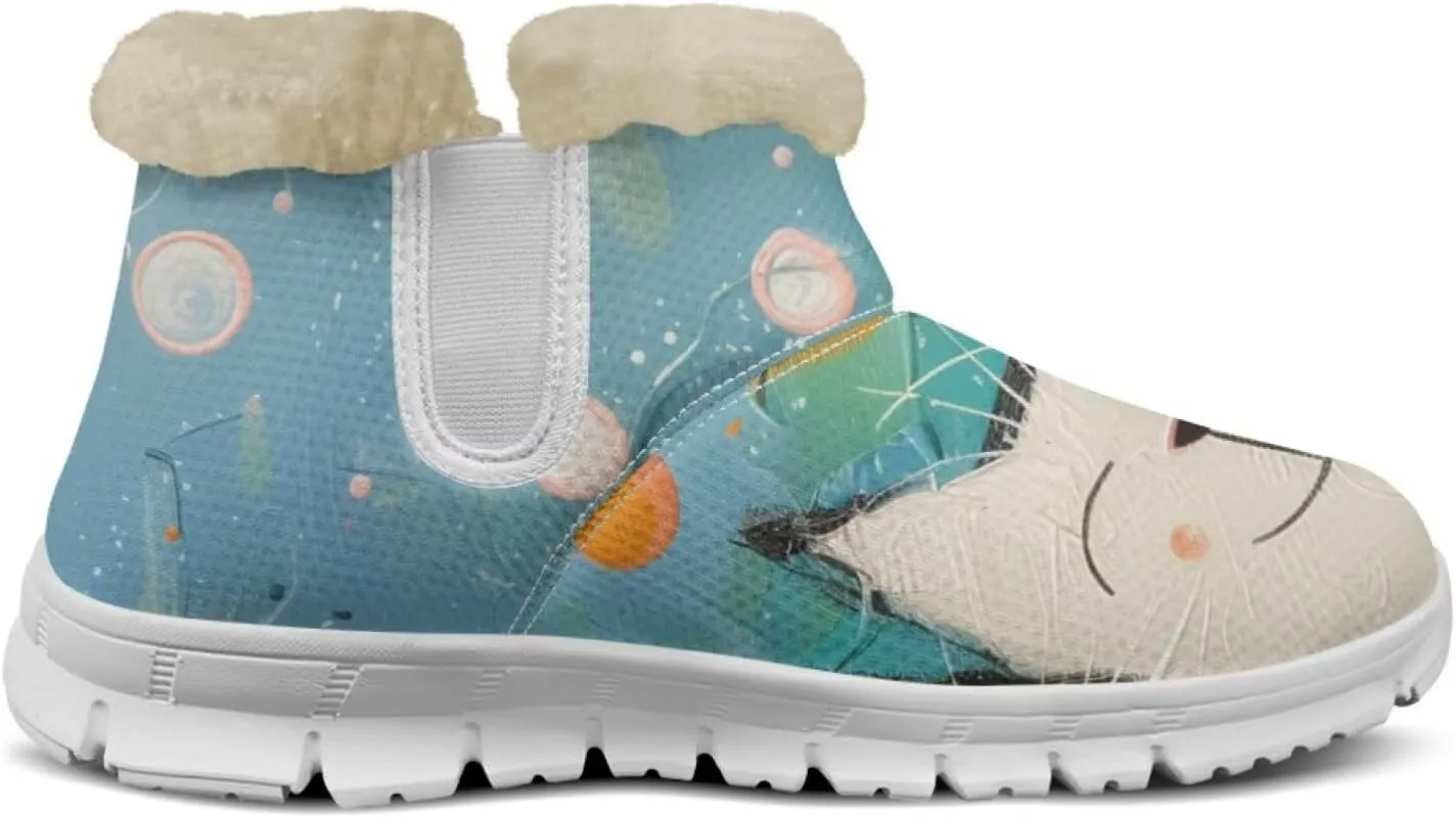 JoyLamoria Women Winter Snow Boots Warm Fur Lining Non Slip Ankle Booties Outdoor Waterproof Cold Weather Snow Boots Wear