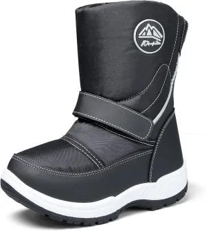 K KomForme Boys Girls Snow Boots Waterproof Winter Outdoor Boots(Toddler/Little Kid/Big Kid)