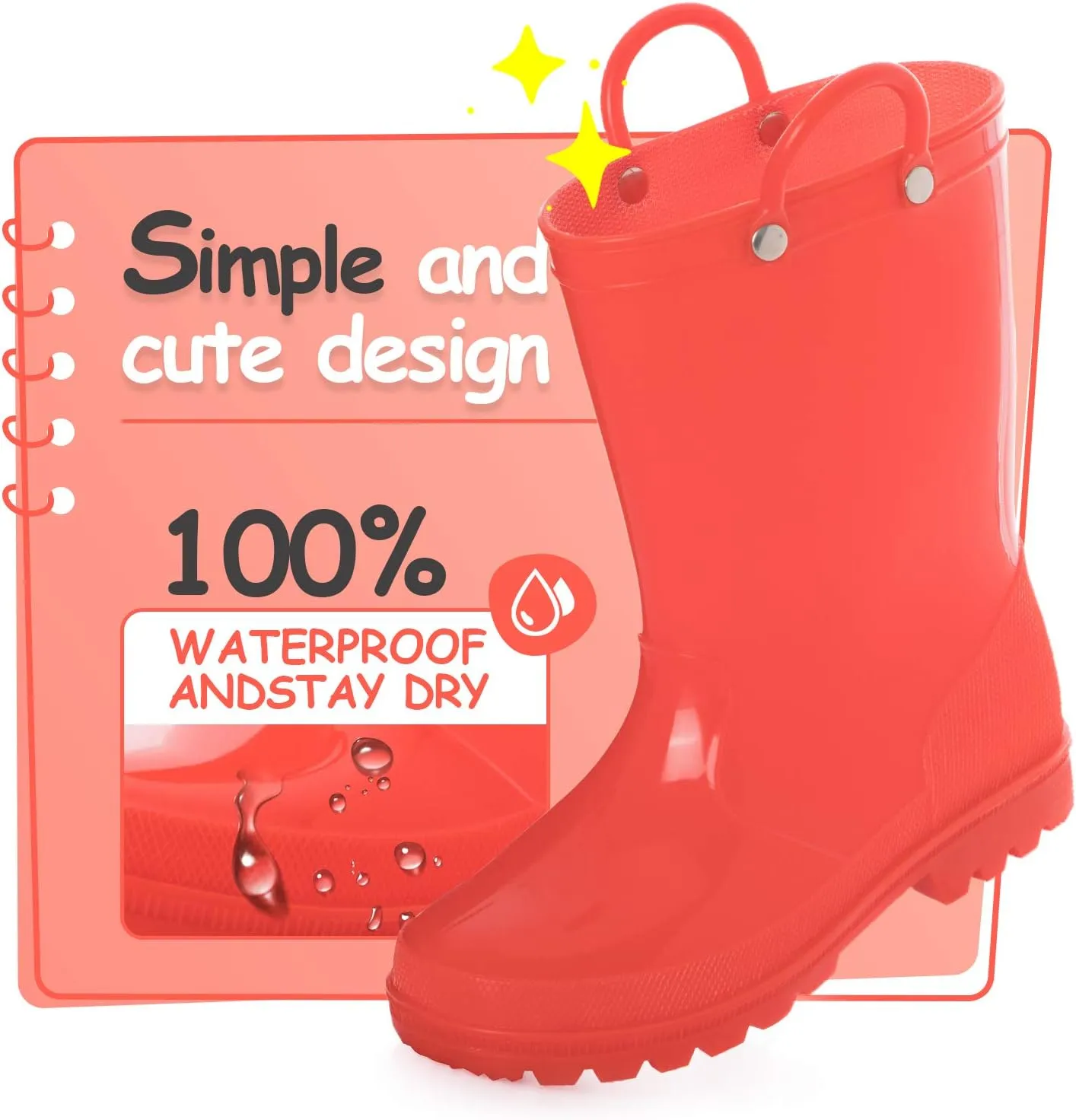 K KomForme unisex-child Rain Boots