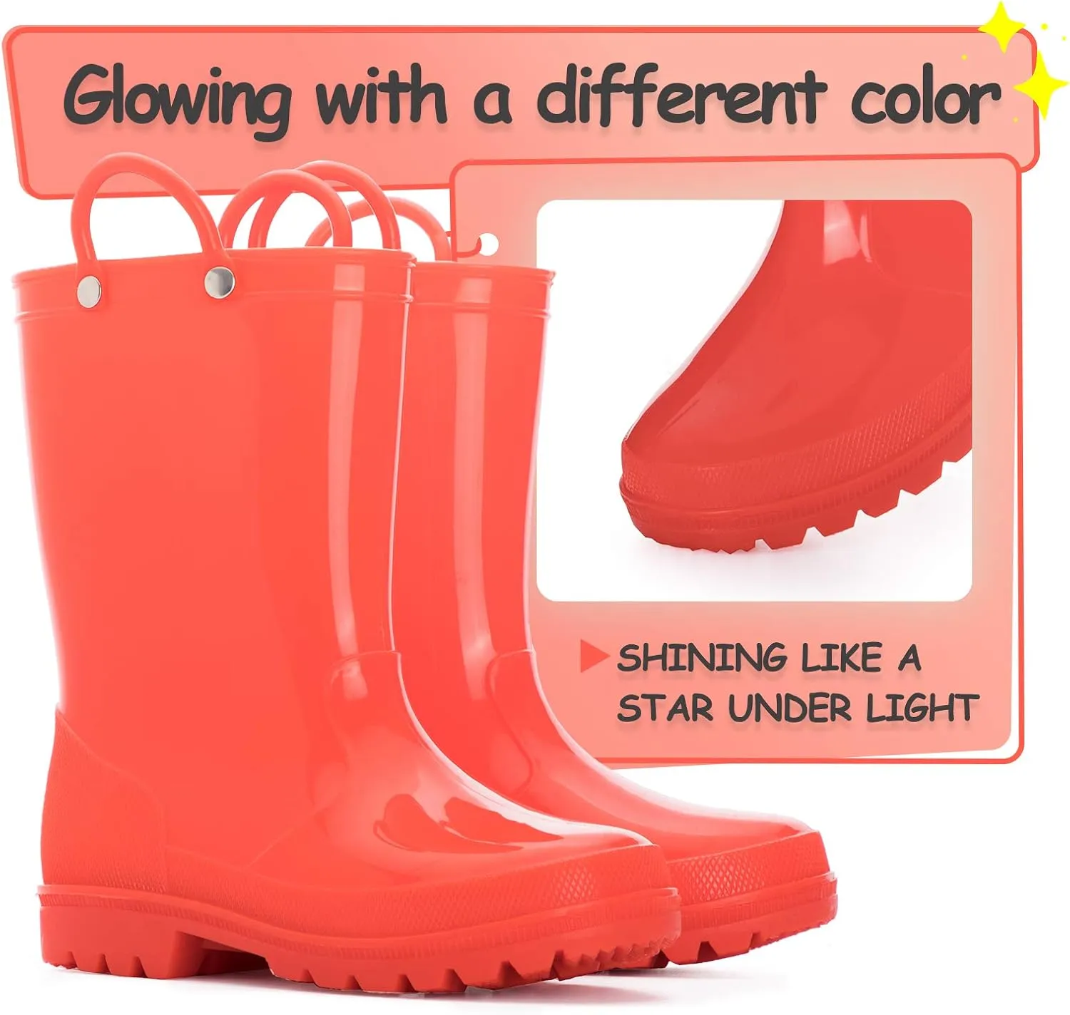 K KomForme unisex-child Rain Boots