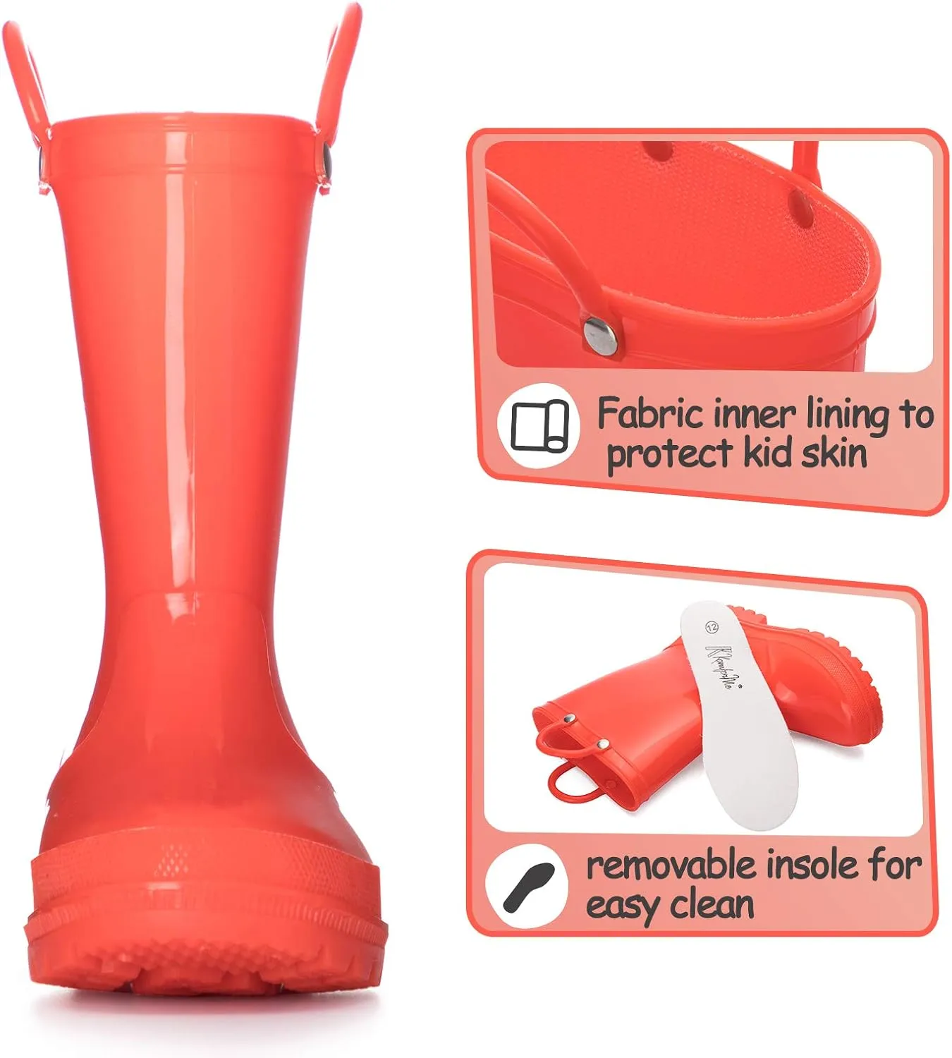 K KomForme unisex-child Rain Boots