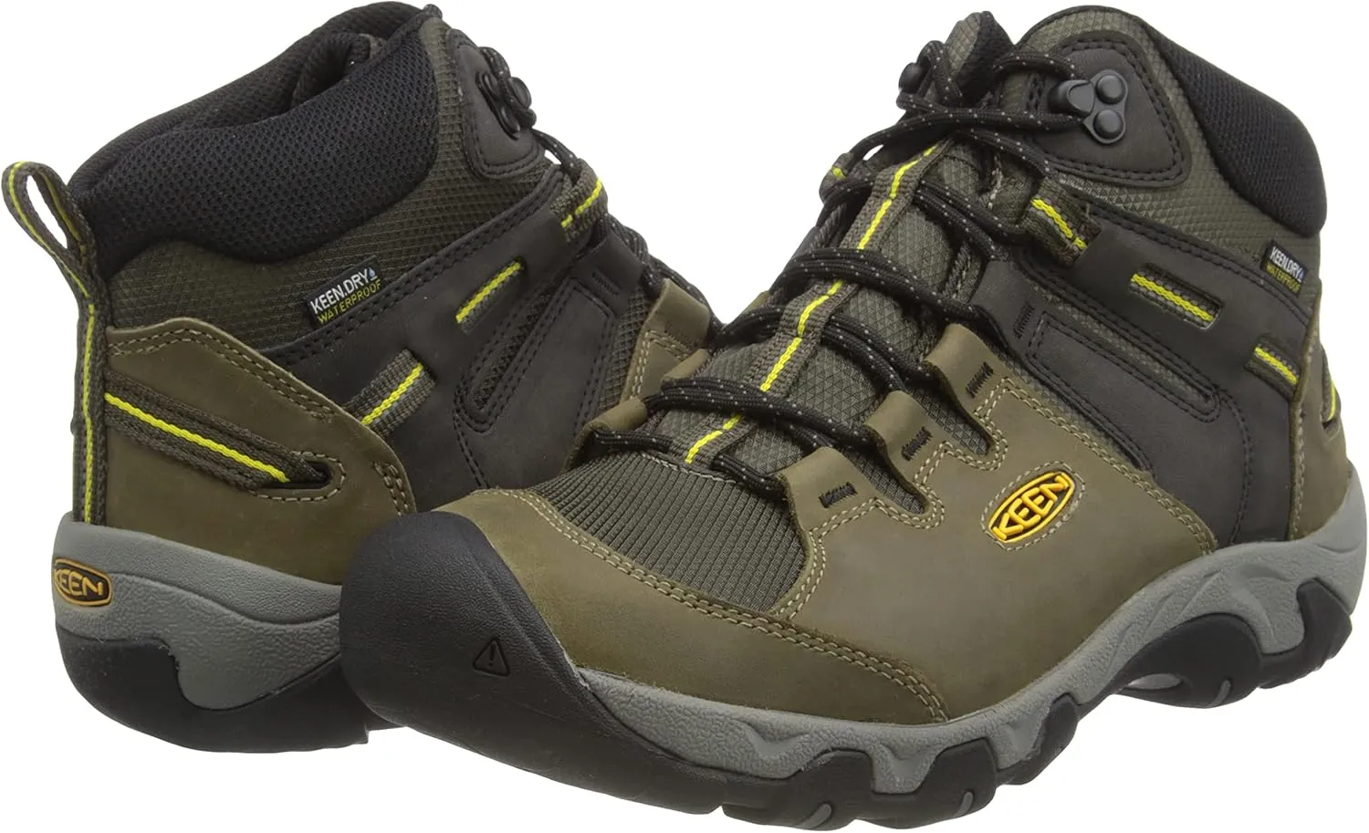 KEEN Men's Steens Mid Height Leather Waterproof Hiking Boots