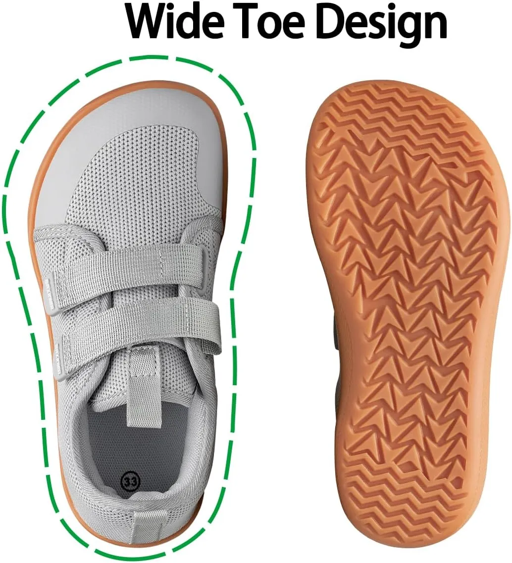 Kids Barefoot Shoes Wide Minimalist Sneakers Breathable Wide Toe Box Walking Shoes Zero Drop Lightweight Fashion Sneakers Boys/Girls/Little/Big