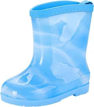 Kids Bow Rain Boots for Girls Toddler Waterproof Rubber Cute Rainbow Rain Shoes Lightweight Anti Leather Kids Boots