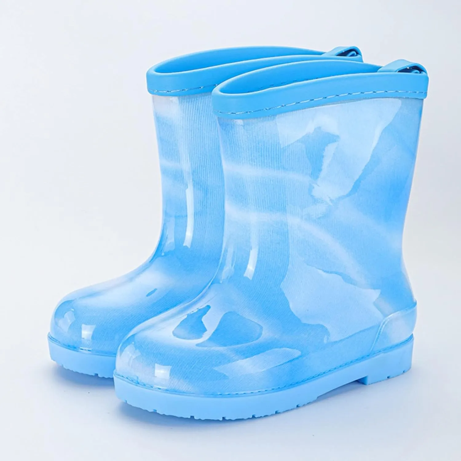Kids Bow Rain Boots for Girls Toddler Waterproof Rubber Cute Rainbow Rain Shoes Lightweight Anti Leather Kids Boots