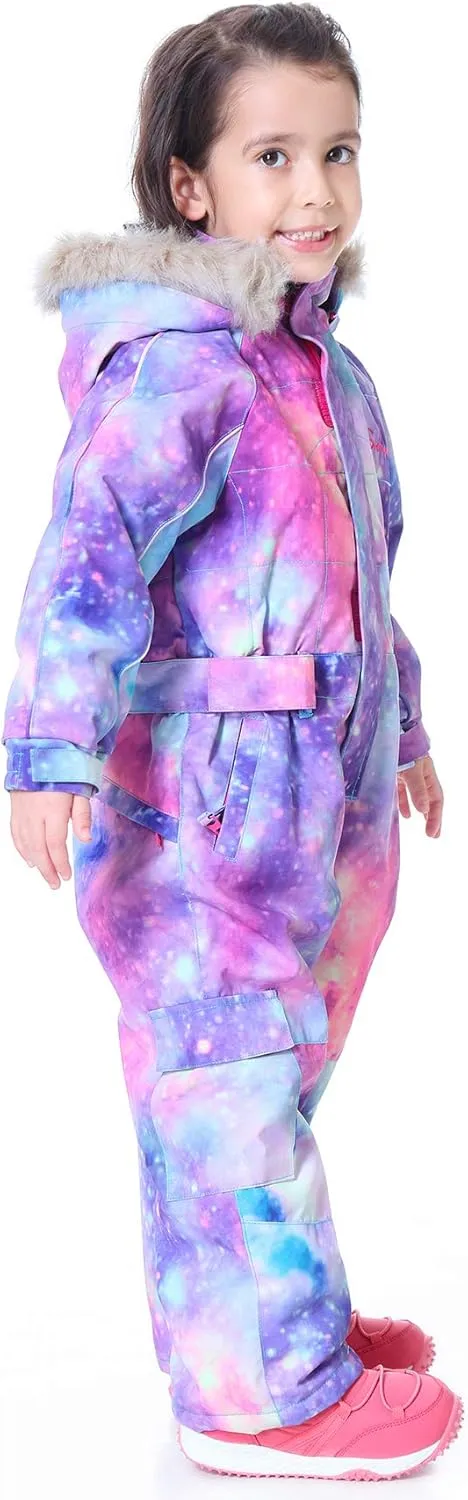 Kids Girls Boys Waterproof Colorful One Piece Snowsuits Coveralls Ski Suits Jackets Winter Jumpsuits