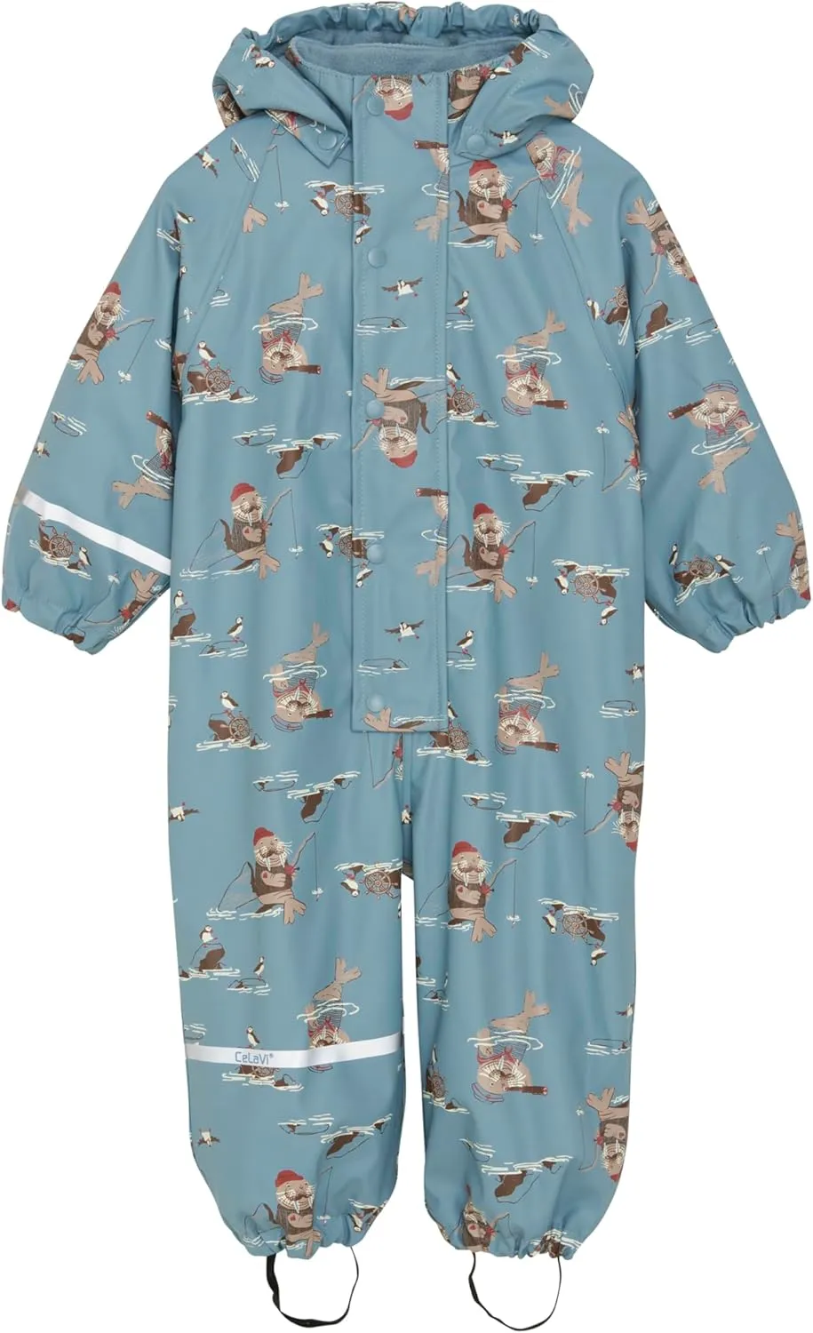 Kids Rain and Snow Suit for Boys Girls with Detachable Hood, Waterproof Raincoat and Pants - Ideal for Rain and Snow