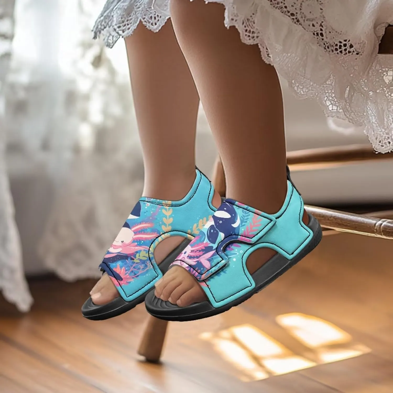 Kids Sandals Ocean Series Summer Kids Shoes Open Toe Sport Outdoor Athletic Sandals Quick Dry Water Shoes