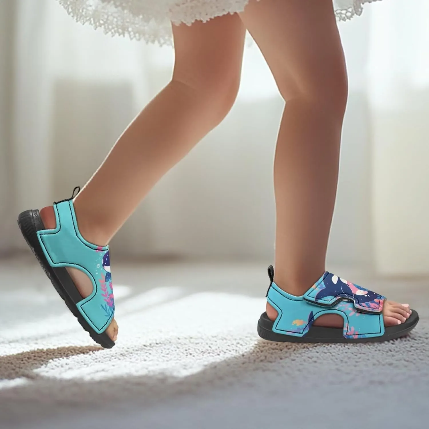 Kids Sandals Ocean Series Summer Kids Shoes Open Toe Sport Outdoor Athletic Sandals Quick Dry Water Shoes
