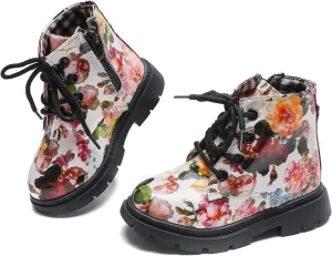 Komfyea Boy's Girl's Boots Bright Color Kids Ankle Boots