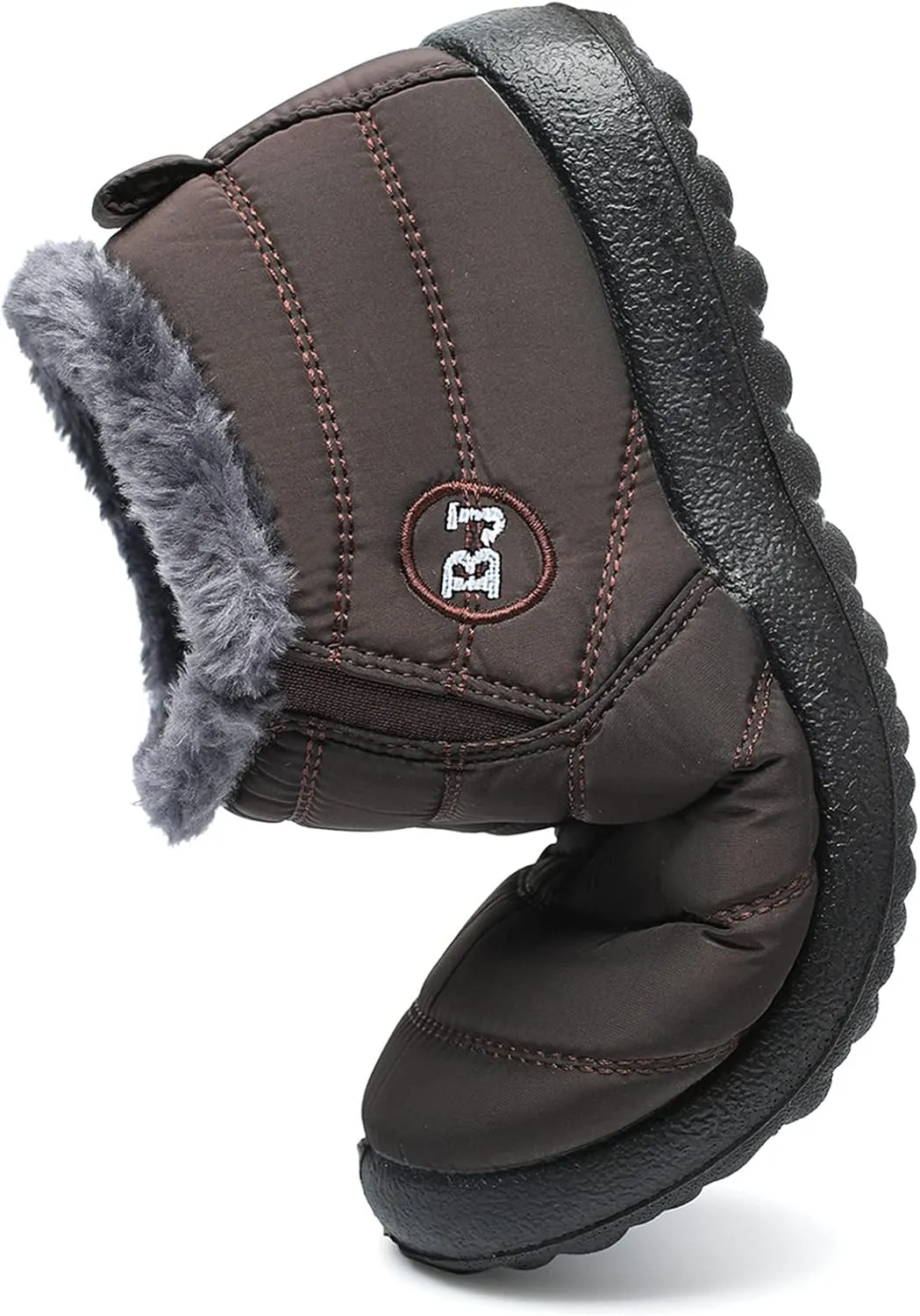 L-RUN Womens Winter Snow Boots Fur Lined Warm Ankle Boots Slip on Men's Snow Ankle Boots Lightweight Outdoor Footwear