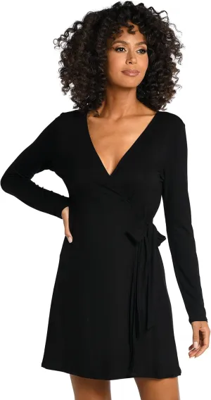 La Blanca Women's Standard Long Sleeve Mini Dress Swimsuit Cover Up