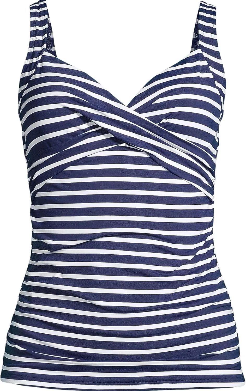 Lands' End Women's Wrap Underwire Tankini Top Swimsuit