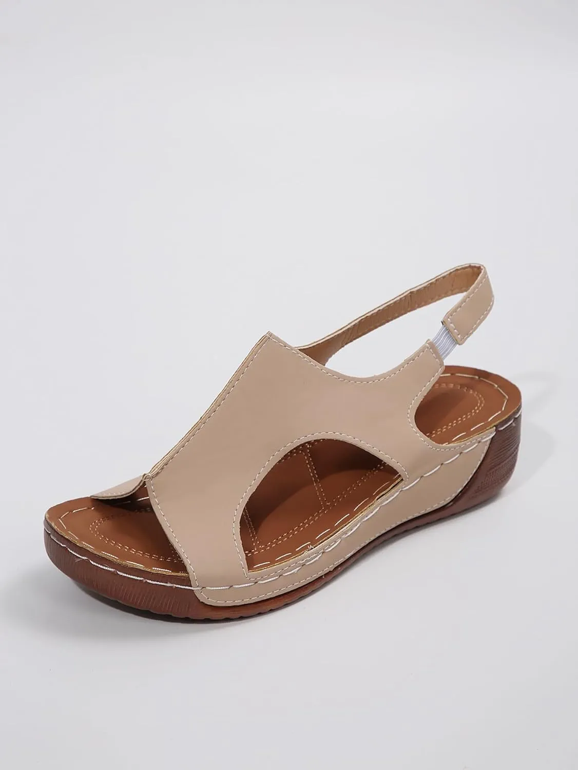 Large New Platform Wedge Peep Toe Sandals
