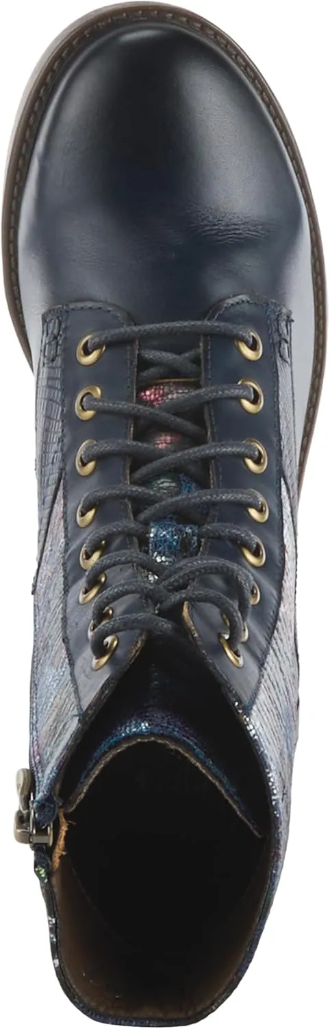 L'Artiste by Spring Step Marty Met Hand Painted Metallic Floral Ankle Boots for Women | Shoes for Women with Arch Support and Flexible Sole
