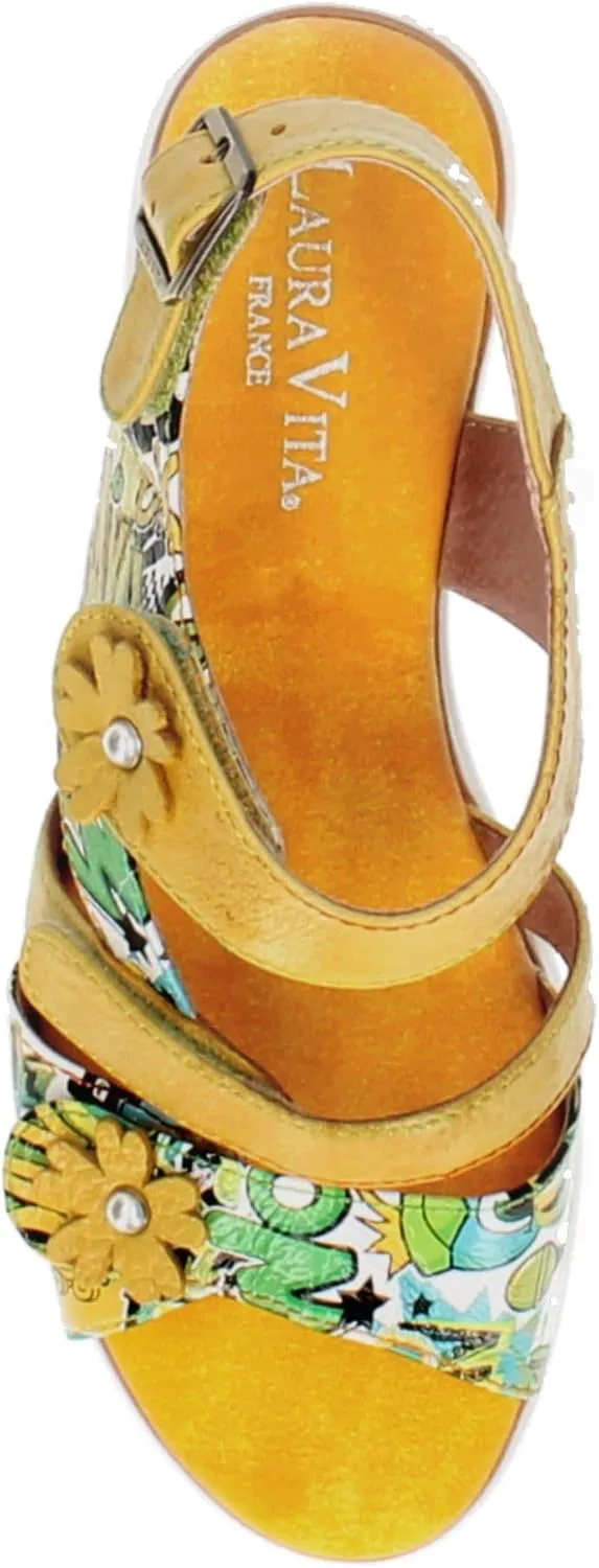 Laura Vita Women's Open Wedge Sandals Peeptoe