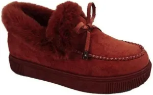 Lausiuoe Winter Boots For Women 2022 With Fur Fuzzy Bootie Silp On Comfortable Casual Warm Fluffy Loafers Ankle Boots