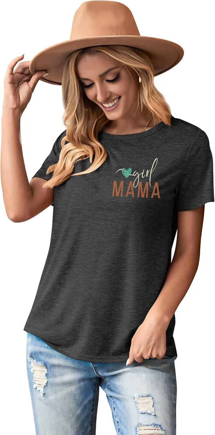 LAZYCHILD Mama T-Shirts Women Mama Shirt - Mommy Mom Bruh Shirt Funny Mom Tee Tops