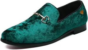 LCQL Men's Luxury Velvet Penny Loafer Shoes Noble Slip-on Suede Loafers Smoking Slippers Plus Size 7-13