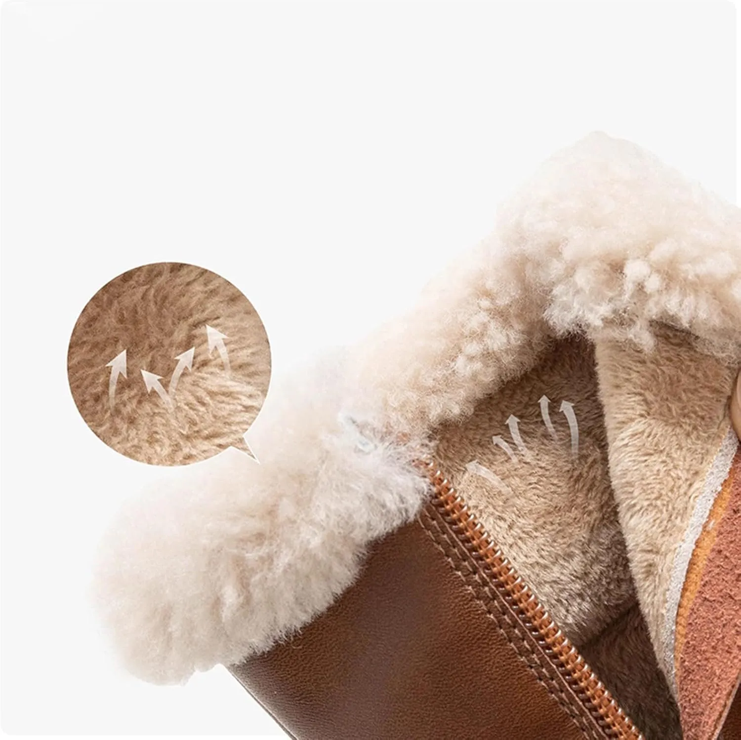 Leather Fuzzy Snow Boots For Girls Kids Toddler Childrens Lightweight Fashion 𝐖aterproof Shoes Comfy Ski Non Slip Shoes
