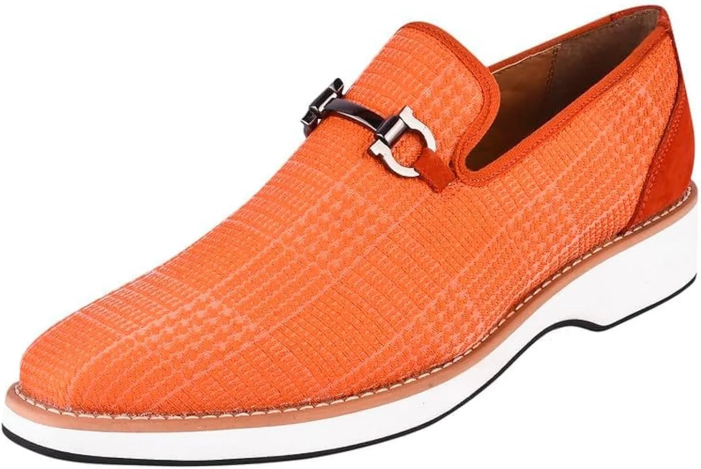 LIBERTYZENO Mens Canvas Textile & Suede Leather Adults Noble Penny Loafers Slip On Prom & Wedding Party Shoes for Prom Graduation